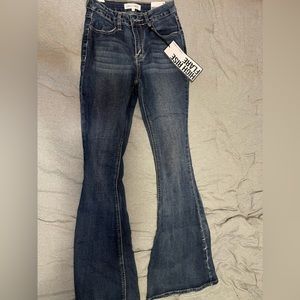 Almost famous size 3 high rise flares NWT